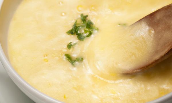 homemade sweet corn soup