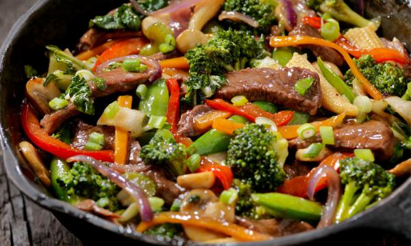 spring vegetable stir-fry