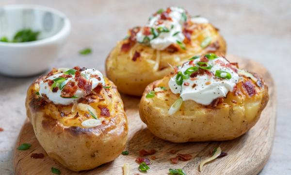 loaded baked potatoes