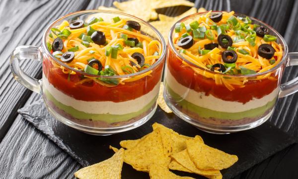 seven-layer dip party dips