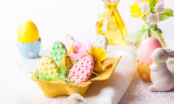 colorful easter egg cookies